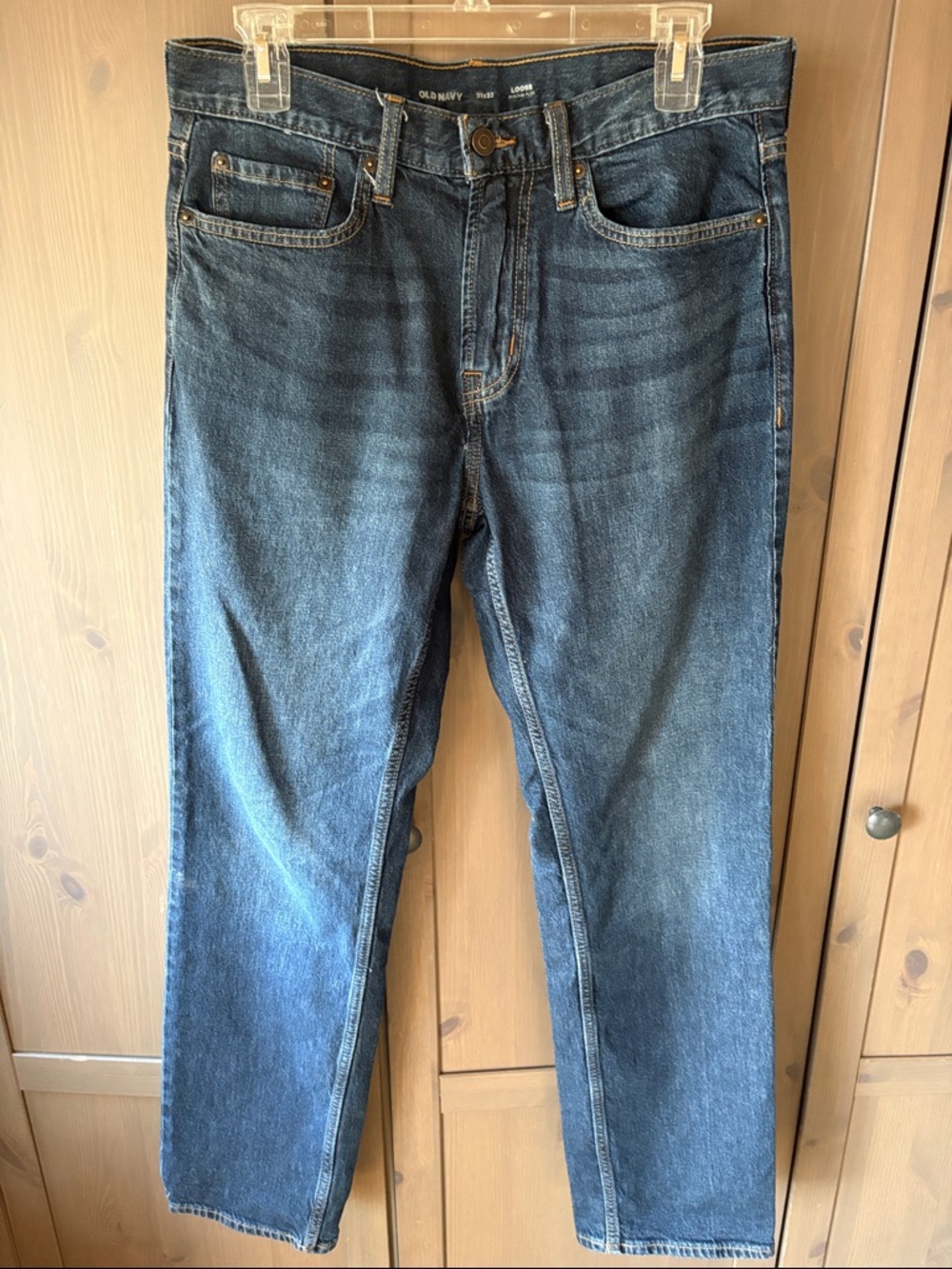 Old Navy Men's Dark Blue Straight Jeans